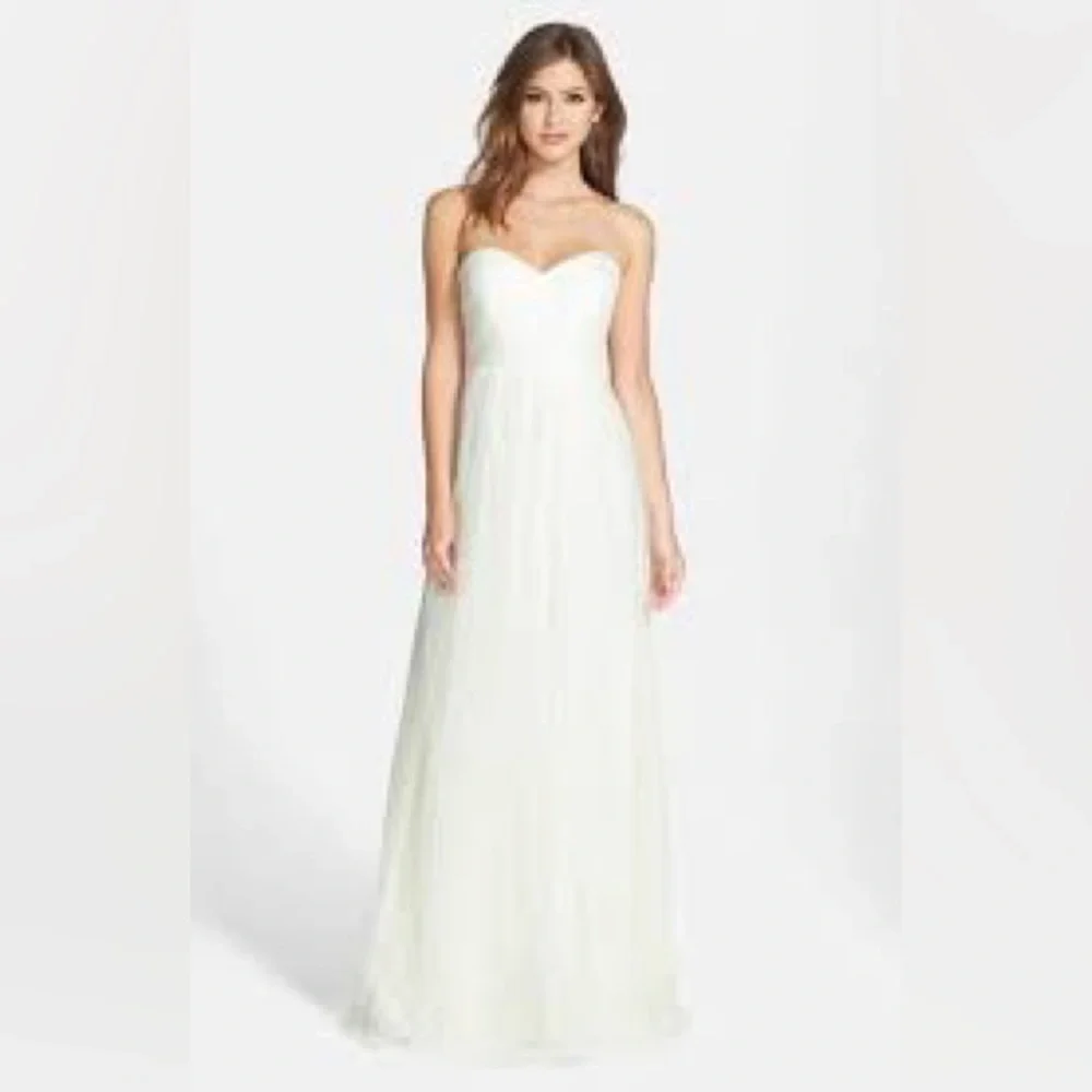 ivory Jenny Yoo 'Annabelle' Convertible Tulle Column Dress size 12 - Picture 1 of 11